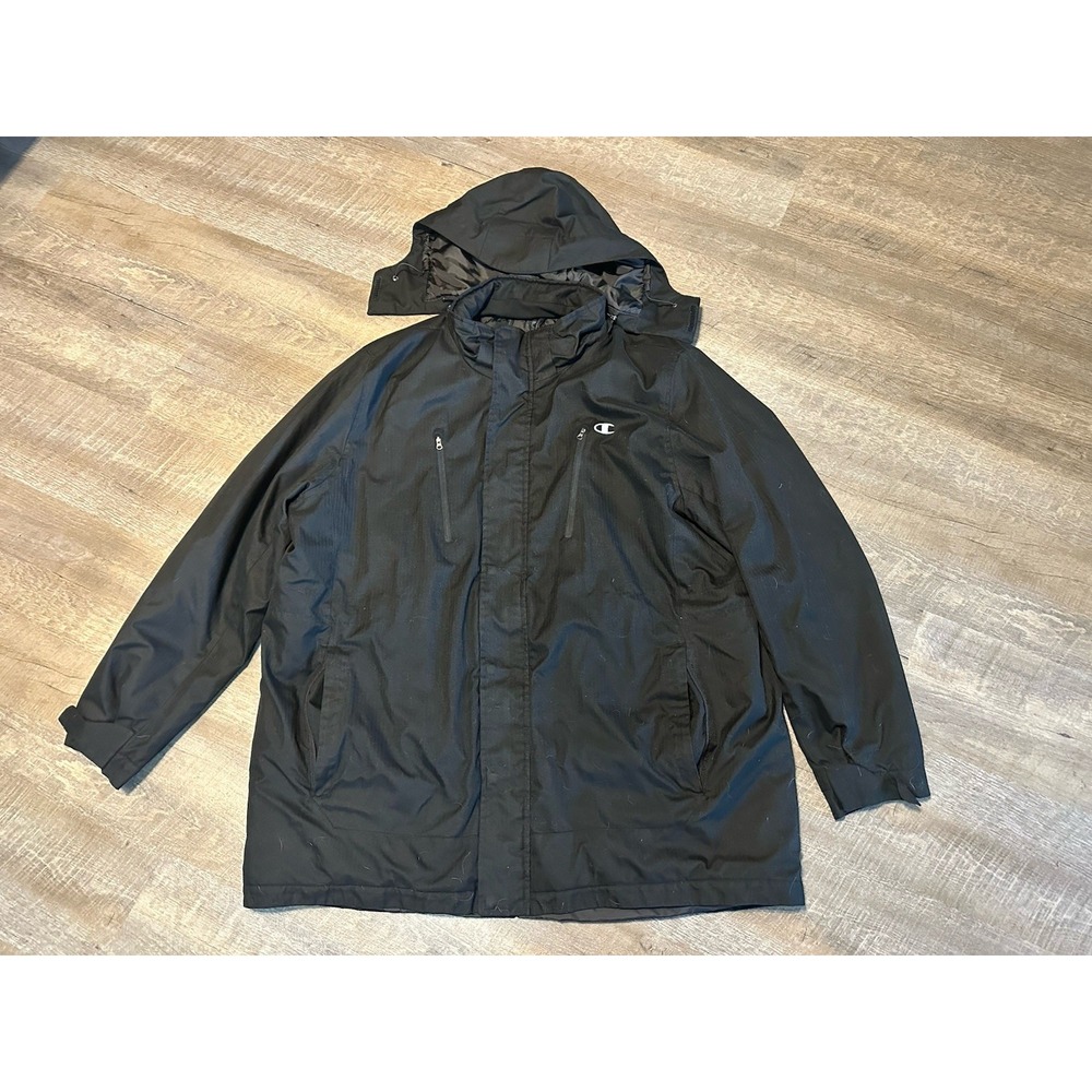 Champion Performance Black Water Resistant Wind Resistant‎ Jacket Coat Men's 3XL